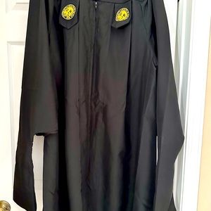 University of South Florida Master’s graduation gown, mortar board, and hood